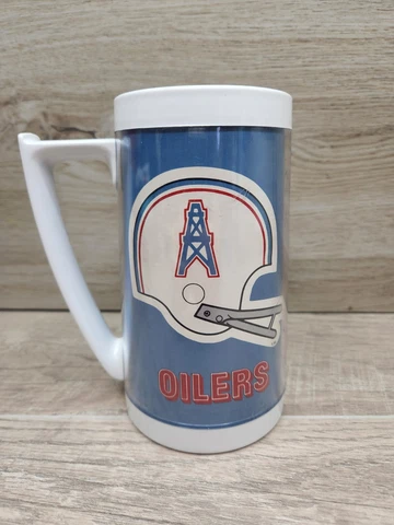 1976 Houston Oilers Thermo-Serv NFL Mug Cup 16 oz Vintage Football FAST SHIP Cover
