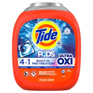 Tide Pods mit Ultra Oxi Waschmittel Pods, 104 Stück - Bild 1 von 2