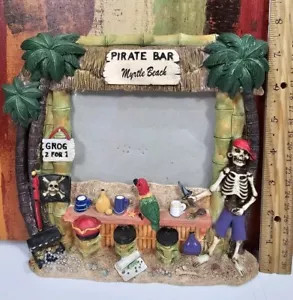 MYRTLE BEACH Tiki Bar 3D Foto Bilderrahmen Piraten Tropische Papageien - Bild 1 von 6