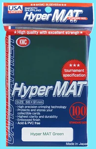 100 KMC HYPER MAT GREEN Deck Protector Standard Card Barrier matte sleeves Japan - Picture 1 of 1