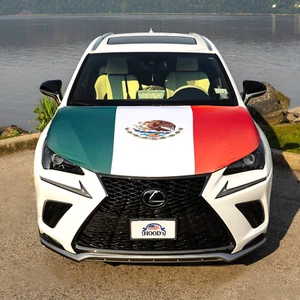 Cubierta capó coche bandera México tamaño universal poliéster día de la independencia - Imagen 1 de 10