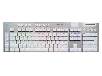Logitech G915 X LIGHTSPEED Low-Profile Tri-mode Wireless Gaming Keyboard - White - image 1 of 4