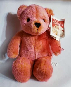 Avon Year Of The Teddy Bear 100th Anniversary 2002 Reddish Pink Plush - Picture 1 of 4