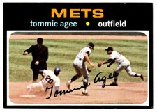 Tommy Agee 1971 Topps New York Mets card #310 (ex)  A