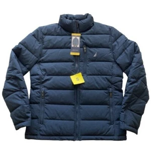 Nautica Men's Stretch Puffer Performance Jacket Water Resistant Small Blue NWT - Picture 1 of 16