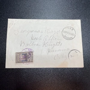 Canal Zone J6 Postage Due Cover from Barbados KSPhilatelics - Picture 1 of 6