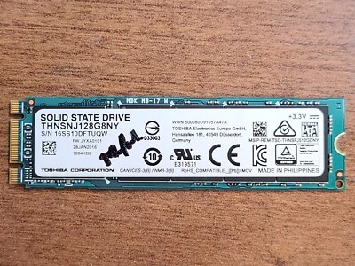 OEM!! MSI MS-16J5 MS-16J4 128GB TOSHIBA SATA SSD SOLID STATE DRIVE THNSNJ128G8NY - Image 1 of 2