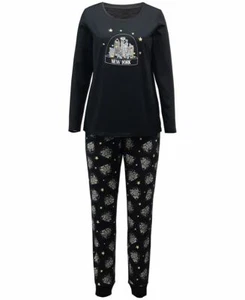 Matching Women's NYC Snow Globe Family Pajama Set XS black - Picture 1 of 1