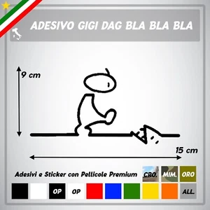Aufkleber Tuning Gigi Dag D'Agostino Bla für Auto, Bewegung, Bike, Wand, Helm - Bild 1 von 1