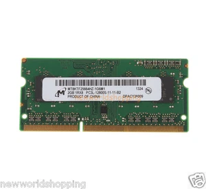 2GB Micron PC3L-12800 DDR3L 1600MHz 1RX8 PC3L-12800S SODIMM Laptop RAM Memory - Picture 1 of 5