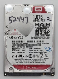 Disco duro WD Red 2,5" | WD10JFCX | 1 TB | 5,4 k | NAS 3,0 | Usado y limpiado - Imagen 1 de 3