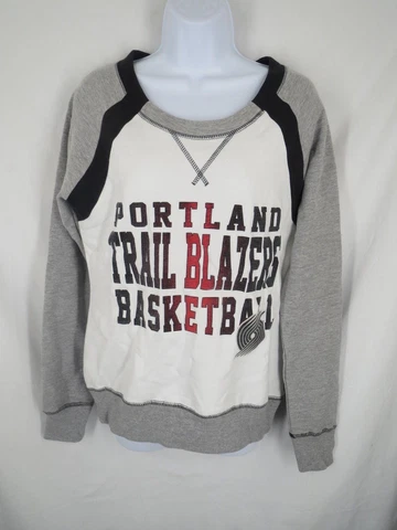 Portland Trail Blazers Women Sizes S/M/L/XL White Pull Over Sweater MSRP $55 Cover