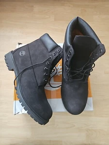 Timberland Premium 6 Inch Boot For Men In Black Nubuck - 12.5 UK - Picture 1 of 8