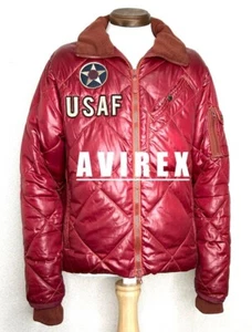 AVIREX quilted jacket Red Size M free shippping from JP - Picture 1 of 8