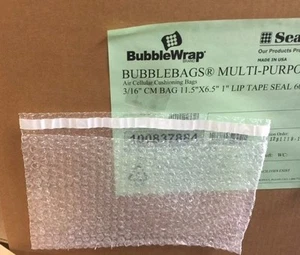 150 Sealed Air   11.5 x 6.5  Bubble Out Pouches / Wrap Bags - Self Seal USA Made - Picture 1 of 3