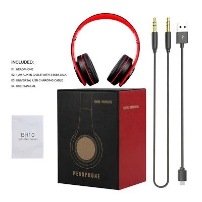 Wireless Headset Bluetooth 5.0 w/Mic Computer TV Earphone. A+ Sound N/Reduction - Image 1 of 4