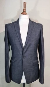 Calvin Klein Contrast Wool Blazer Jacket Grey Size uk 36 eu 46 - Picture 1 of 9