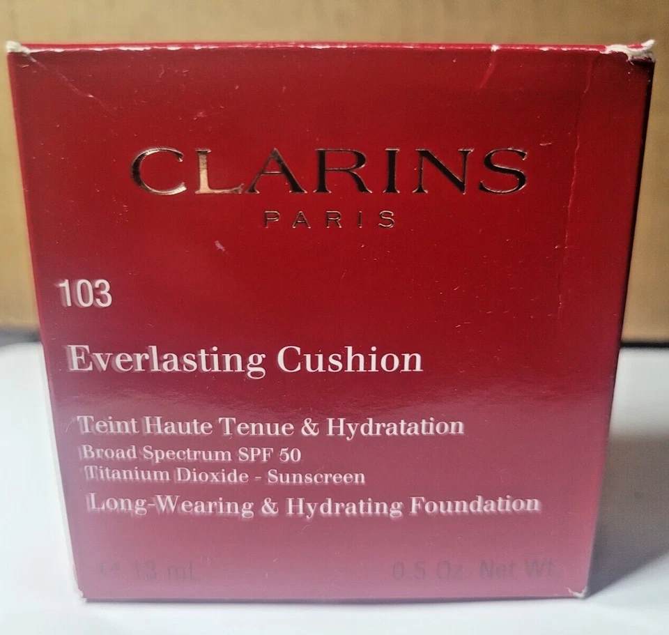 Base hidratante Clarins Everlasting Cushion FPS 50 103 MARFIL Foto 1 de 4