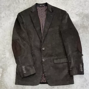 Chaps Blazer Mens 38 R Jacket Sports Coat Two Button Corduroy Elbow Patch - Picture 1 of 12