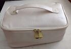 Serious Skin Care COLLAPSIBLE PEARLIZED CREAM REPTILE EMBOSSED TRAIN CASE