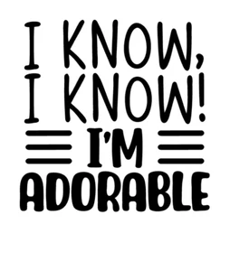 I Know I Know I'm Adorable Vinyl Decal Sticker For Home Cup a3732 - Picture 1 of 39
