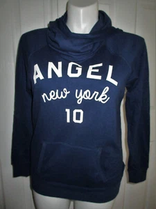 Victoria's Secret Hoodie Gr. S blaues Sweatshirt Trichterkragen "ANGEL NEW YORK" neu mit Etikett - Bild 1 von 7