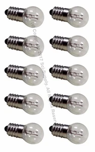Pack of 10 E10 Miniature Screw Base Light Bulbs, 2.5V 0.3A Sci-Supply 2V, 2 Volt - Picture 1 of 4