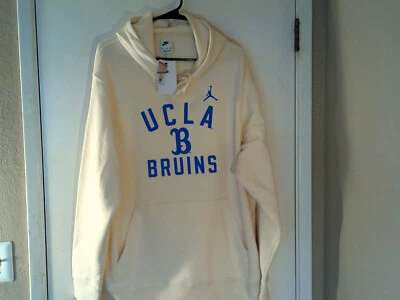 NEW AIR JORDAN NCAA BASKETBALL "UCLA Legacy Club Hoodie" MEN'S BEIGE 2XL 15AUCL - Image 1 of 4