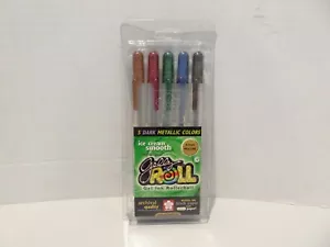 SAKURA Jelly Roll Gel Ink Rollerball Pens 5 Dark Metallic Colors Made in Japan - Picture 1 of 5