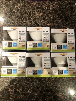 6 Sunlite LED PAR30 Dimmable Flood Short Neck 10W, 4000K Cool White, Medium Base - Image 1 of 4