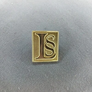 LSS Monogrammed Gold-Toned Lapel Hat Jacket Pin - Picture 1 of 2