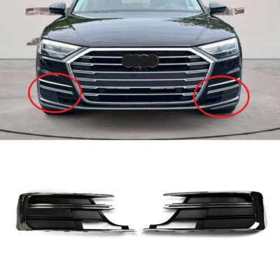 Parachoques delantero con orificio ACC para Audi A8 2018-2021 L&R luces antiniebla rejillas cubierta parrilla Foto 1 de 4