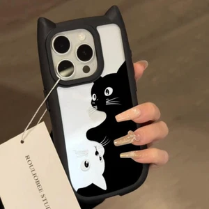 Cute Cat's Ears Shaped Transparent Case for iPhone 16 11 12 13 14 15 Pro Max 16 - Imagen 1 de 67
