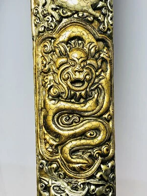 Paquete de plata tibetana daga dorada y funda Foto 1 de 4