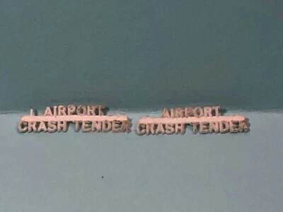 MATCHBOX LESNEY ORIGINAL PART PAIR OF SIDE TEXT FOR No. 63 ALVIS CRASH TENDER - Image 1 of 2
