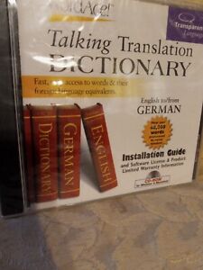talking translation dictionary english to/from german cd-rom