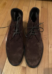 $ 350 Herren Vince Braunschweig Wildleder Spitze Chukka Stiefel Schuhe - Kaffeesatz 10M Italien - Bild 1 von 8