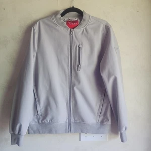 Men's Guess Idoro Gray Long Sleeve Front Zip Jacket W/ Chest Pocket-Size: Small - Picture 1 of 10