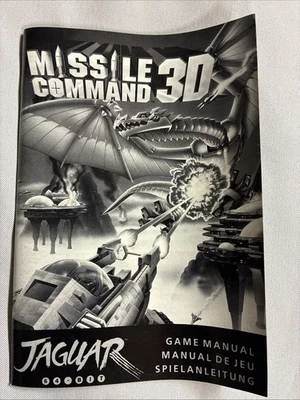 MISSILE COMMAND 3D (Atari Jaguar) Instruction Manual Only Authentic Original - Image 1 of 4