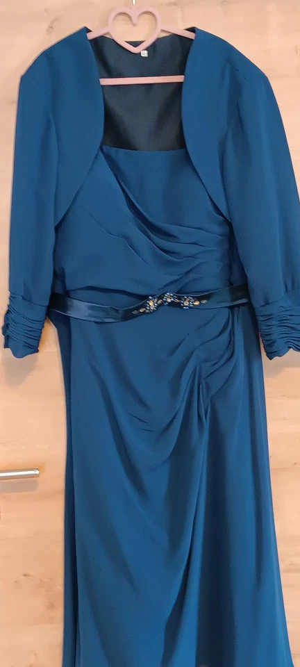 Abendkleid, Cocktailkleid, Hochzeit, Ballkleid, Größe 52,Brautmutter mit Jacke - Bild 1 von 4