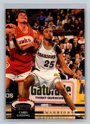 1992-93 Stadium Club #74 Chris Gatling Golden State Warriors Basketball Card - Image 1 of 2
