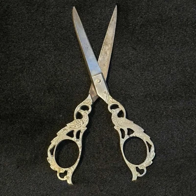 VTG 1900s E.D Wusthof Solingen German Ornate Peacock Bird Handle Scissors Shears - Image 1 of 4