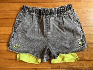 VINTAGE Nike Andre Agassi Challenge Court Denim Wash Tennis Shorts Youth XL Grey - Picture 1 of 11