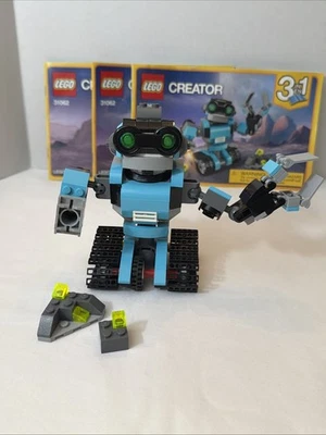 LEGO Creator 3-in-1 Set #31062 - Robo Explorer - 100% Complete W/ Manuals - 2017 - Image 1 of 4