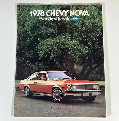 Folleto de ventas Chevy Nova 1978 vintage original Chevrolet concesionario hoja de promoción Foto 1 de 4