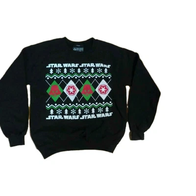 Star Wars American Rag Ugly Christmas Sweater Unisex Small Black Graphic Sweater - Image 1 of 4