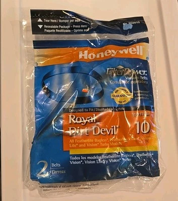 Cinturones de vacío Honeywell Filter Power Royal Dirt Devil, estilo 10 No H32010 2pk Foto 1 de 4