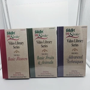 FolkArt One Stroke - Video Library Series Volumes 1-3 2 And 3 Sealed VHS TAPES - Picture 1 of 4