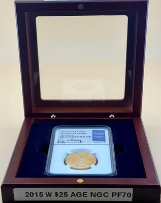 2015-W $25 American Gold Eagle  NGC PF 70  SIGNED BY ED MOY - Image 1 of 4