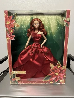 Holiday Barbie Signature 2022~ Red Hair Odile Face~Side Glance Eyes~ MIB - Image 1 of 4